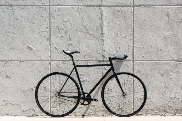 Staat fiets vaste versnelling / single speed 4130 mat zwart